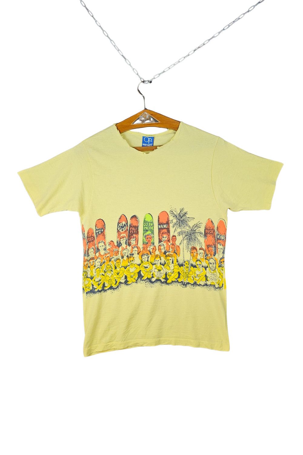1980s Ocean Pacific Wrap-Around “Surf Lineup” Tee