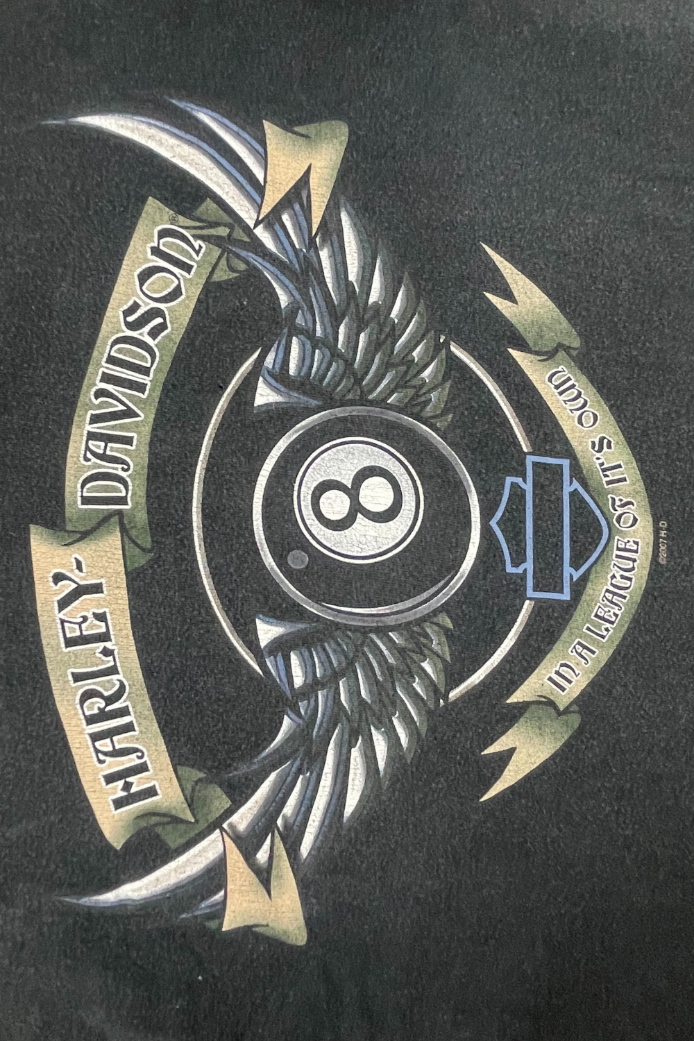 07 Harley-Davidson"in a league of its own" 8-ball tee - USA
