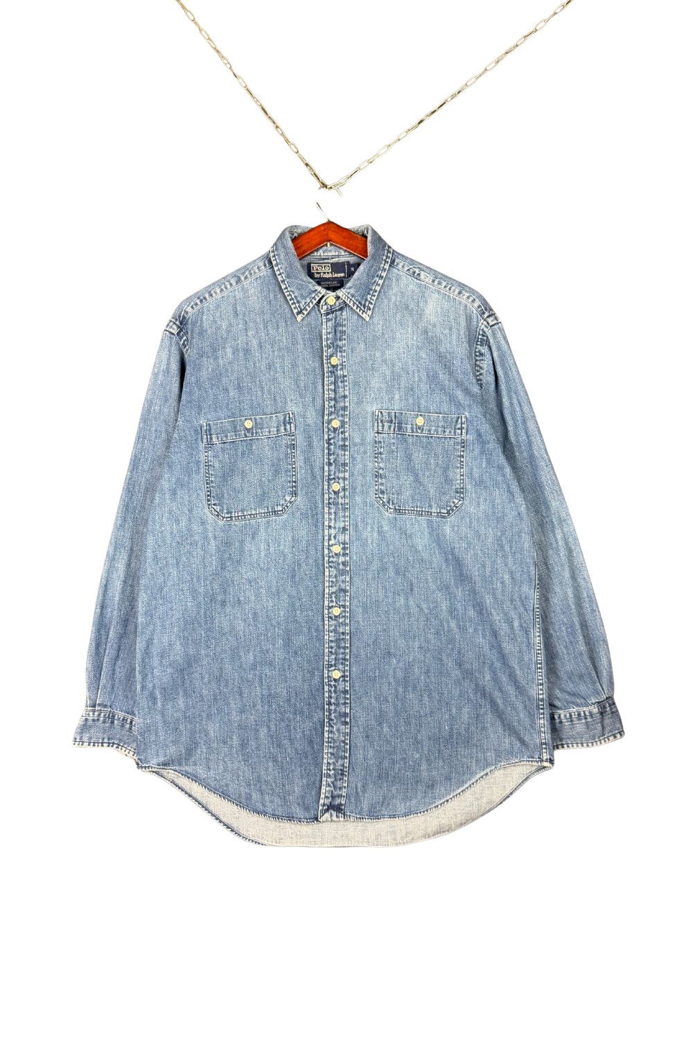 Polo RL Denim Workshirt - washed indigo - aw01 (est) - M