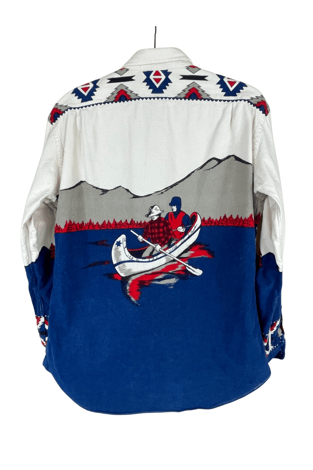 90s “Canoe & Ice Fisherman” Shirt - US Made / Japan Cotton