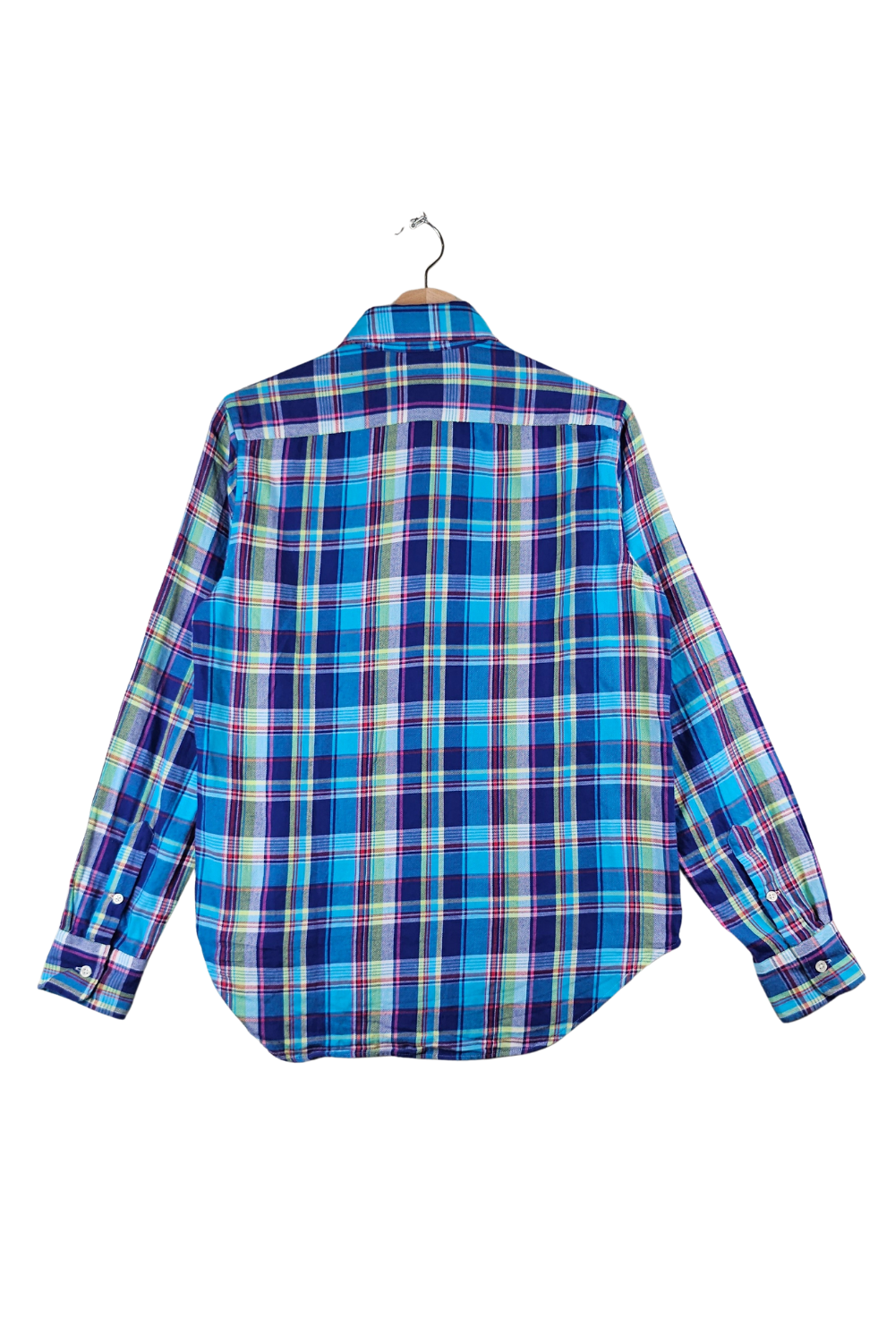 RL “Relaxed Fit” Bright Madras Button-Down – Yellow Pony – S