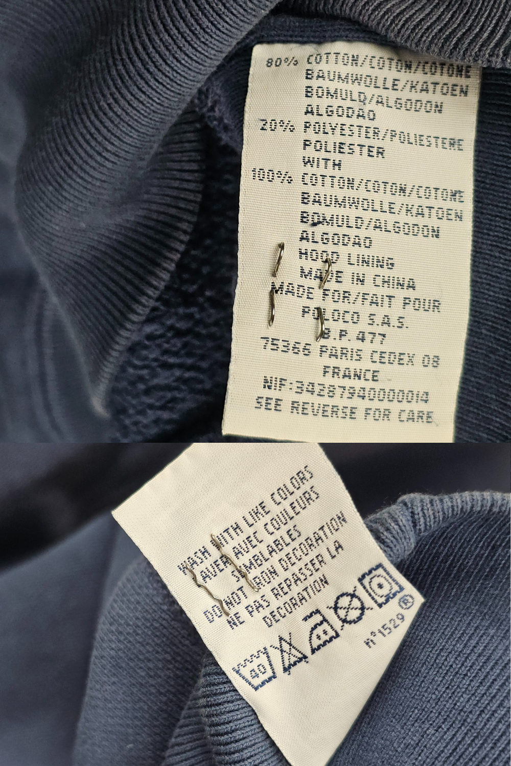 Polo RL “RESCUE” RL-67 Stencil Hoodie — Navy — Size L