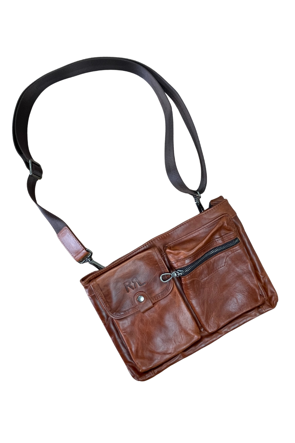 RRL by Ralph Lauren Veg-Tan Utility Pouch – Cognac Leather