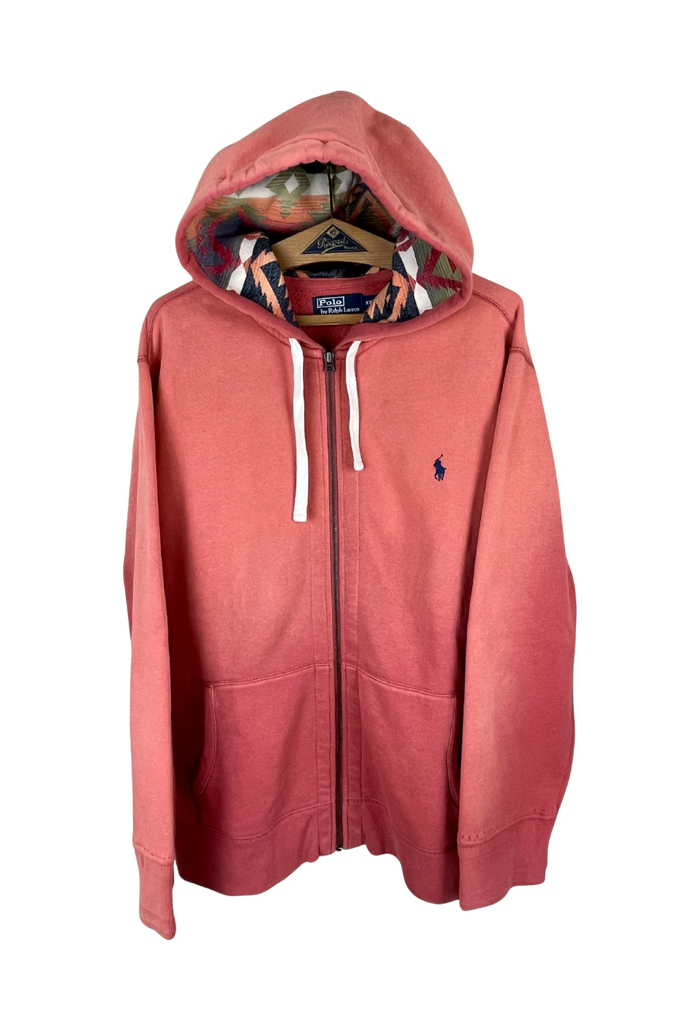 Polo RL Sun‑Faded Zip Hoodie — XXL — Southwest Lined Hood