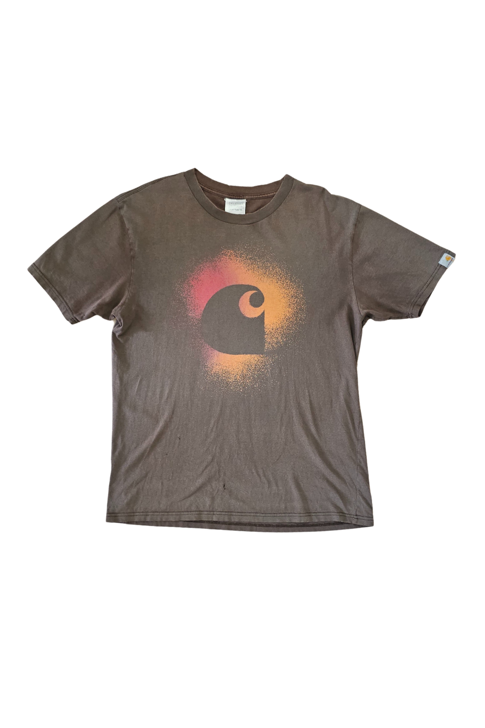 Carhartt “Spray Logo” Tee - Brown (SS22 / EU Exclusive) - M