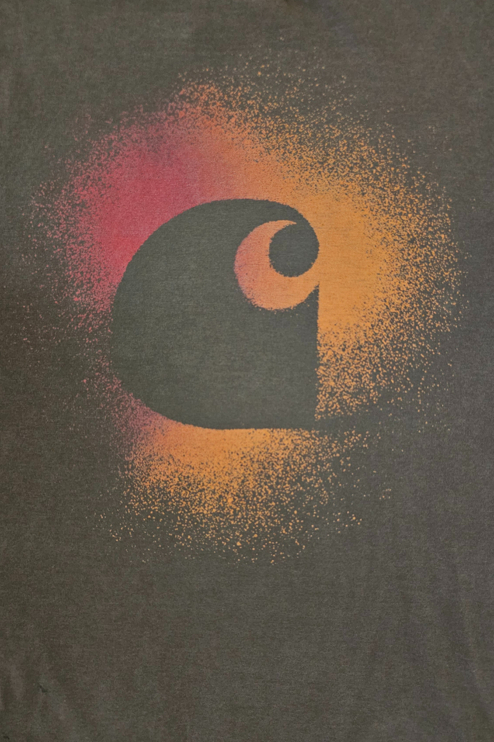 Carhartt “Spray Logo” Tee - Brown (SS22 / EU Exclusive) - M