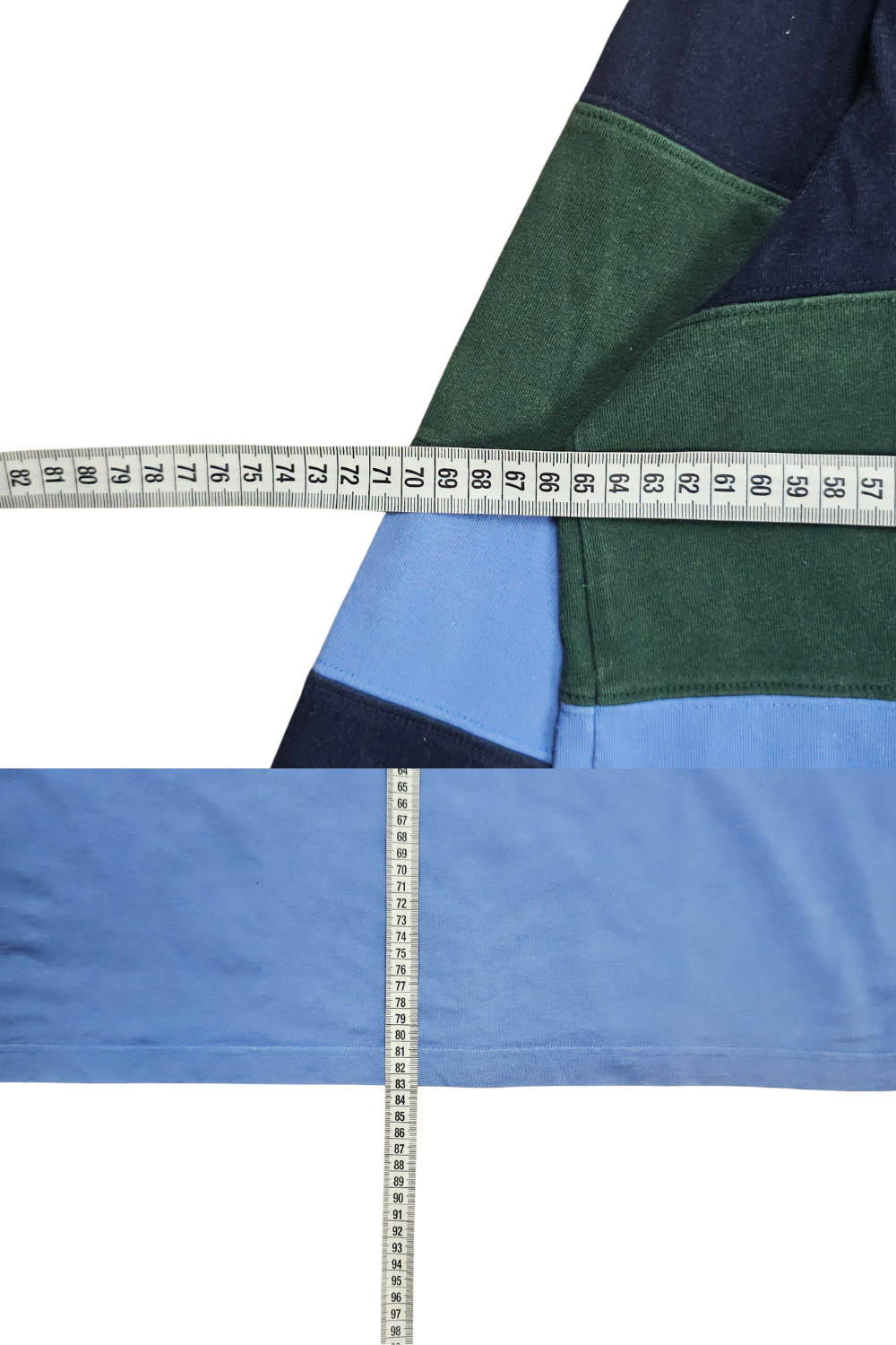 1993 PRL Multi-Stripe Rugby - Denim Collar - Hong Kong Made