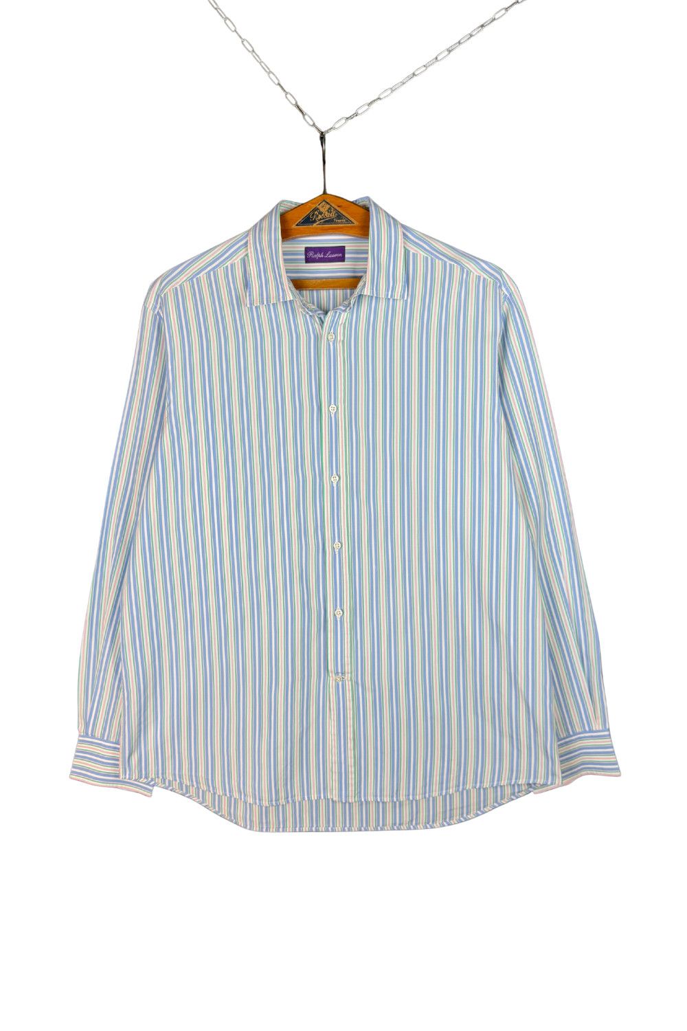 RL Purple Label SS03 Italian Cotton Candy Stripe Shirt - MOP