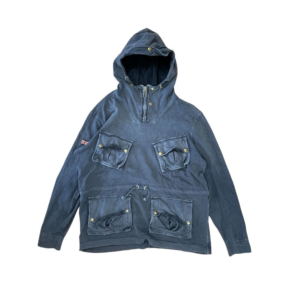 PRL GBR Heavyweight Deck‑Smock Hoodie - Charcoal Fade