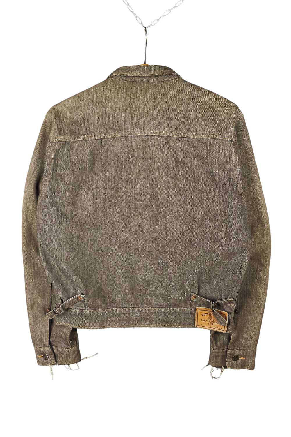 1987 RL “Polo Western” Pleated Trucker – Sulfur Brown Denim