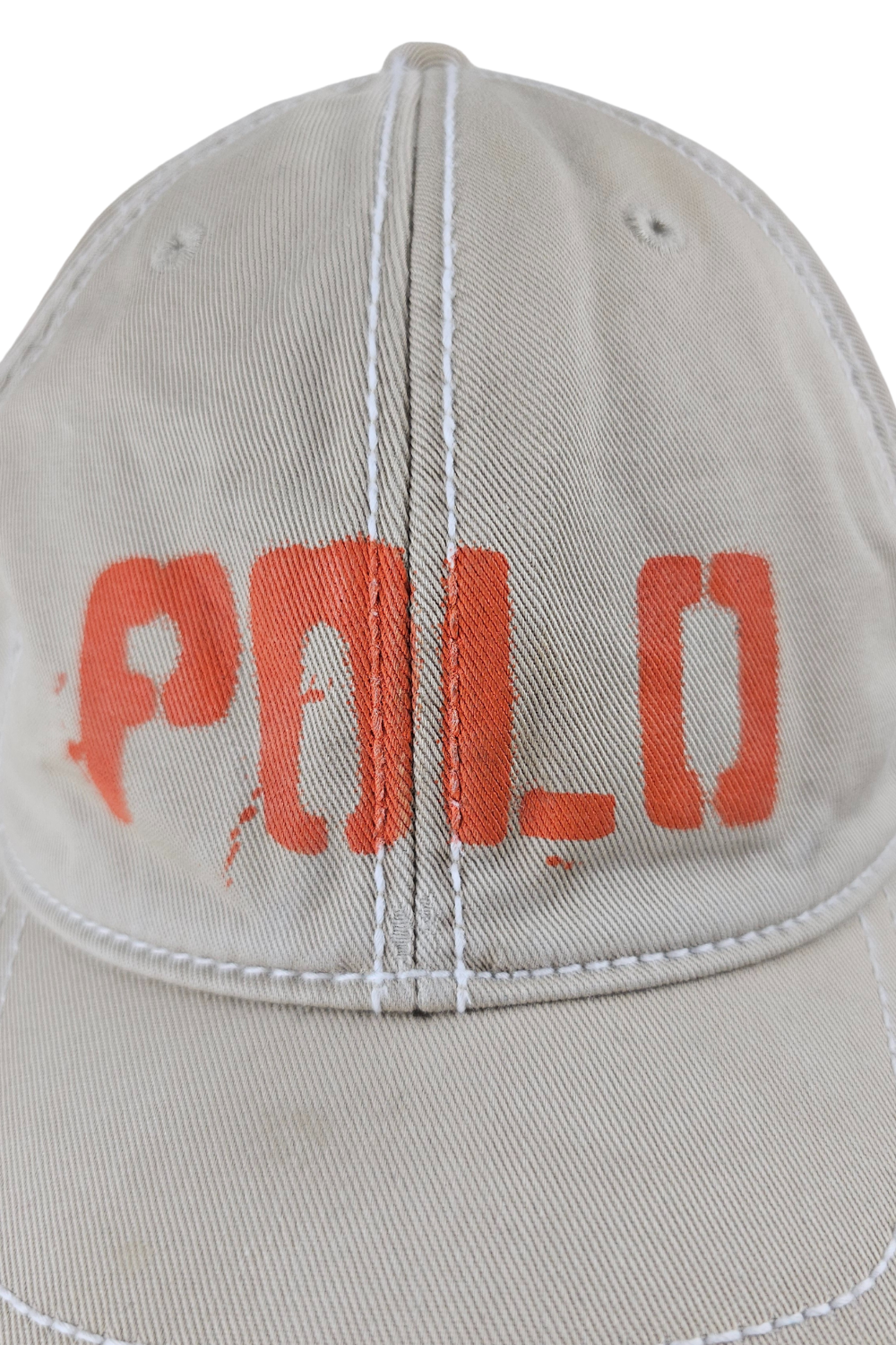 1998 Polo RL Stencil Logo Cap – Khaki Twill (Made in Taiwan)