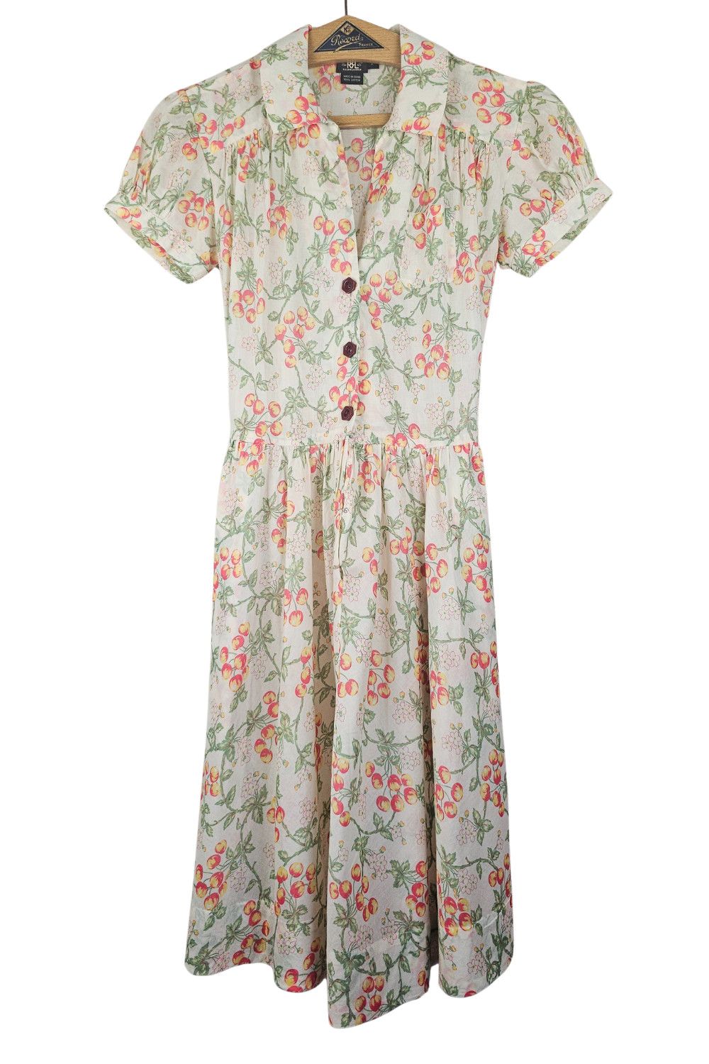 RRL 1940s Fruit-Print Day Dress — Size 2 (S)