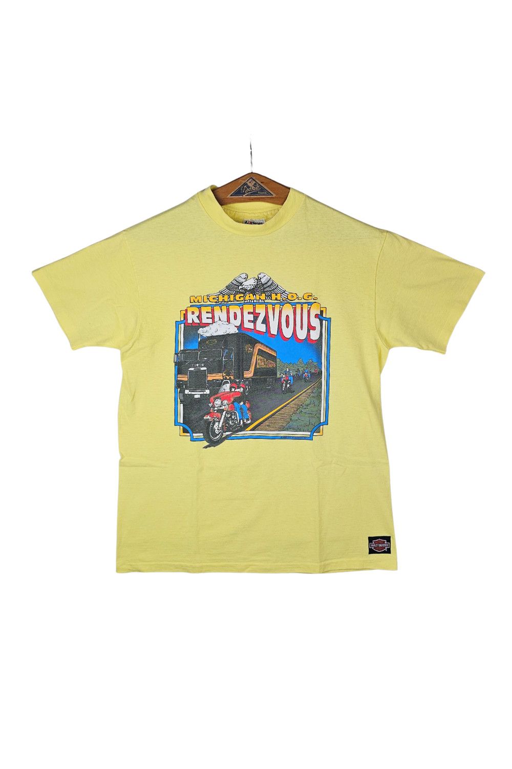 1990 Harley-Davidson Rendezvous Tee - Hanes Beefy-T USA