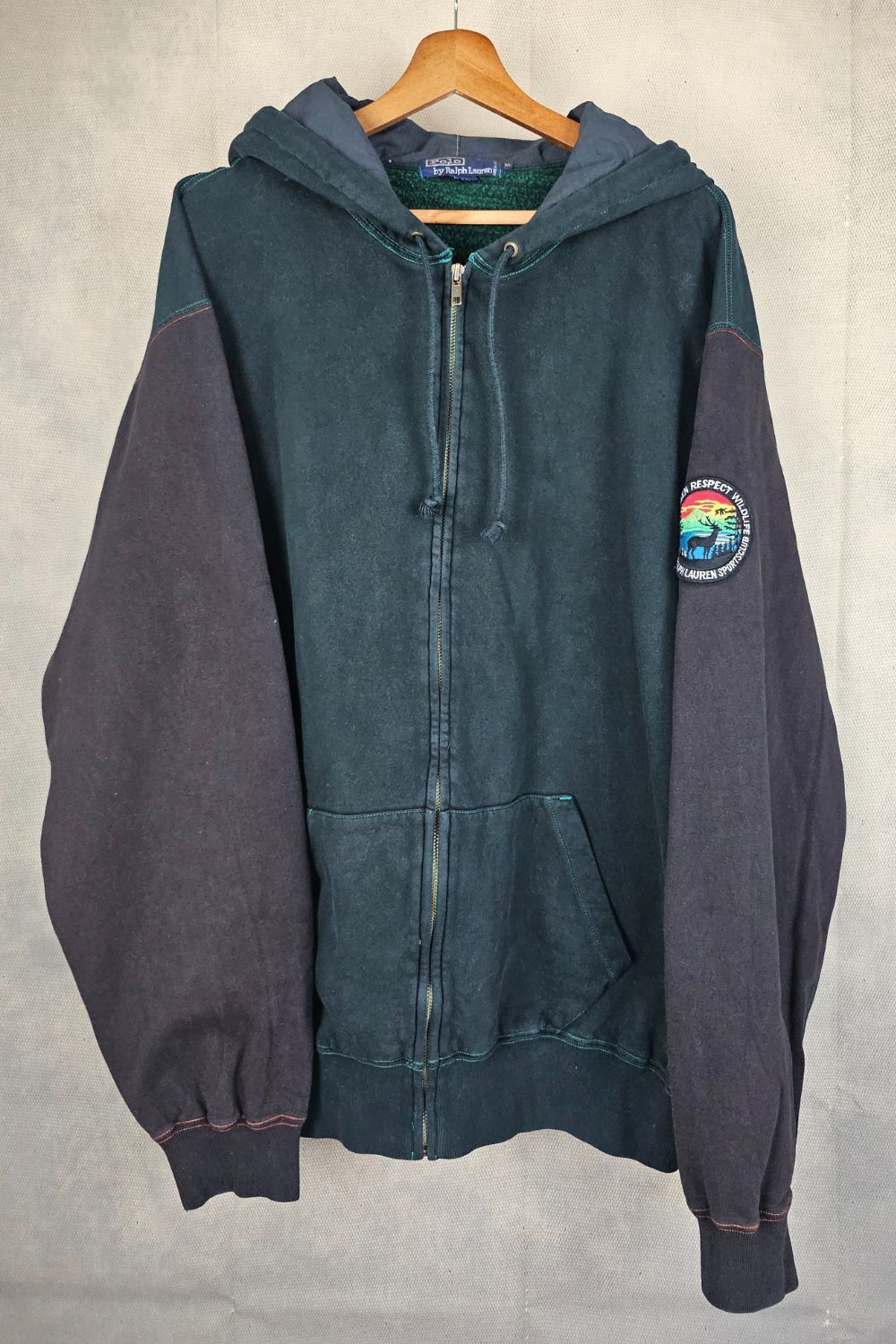 PRL “Sportsmen Respect Wildlife” Sherpa-Lined Hoodie–1994–XL