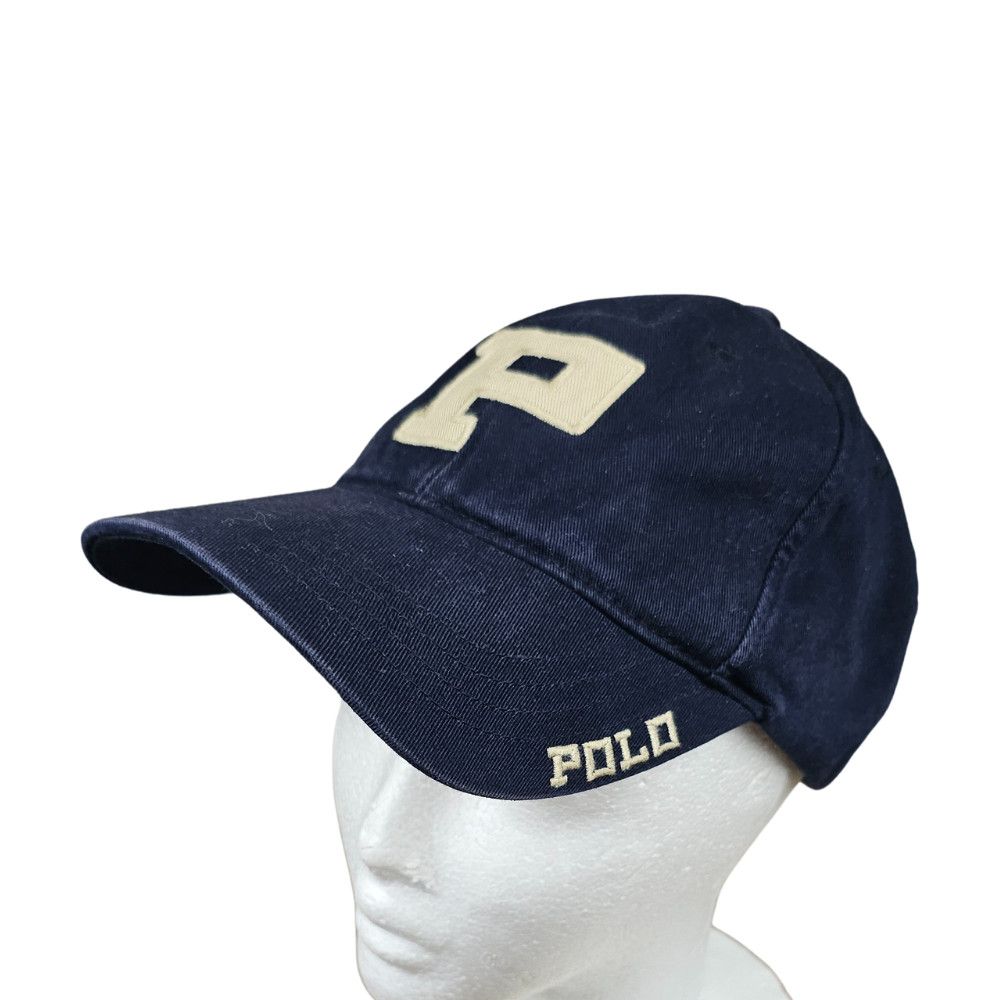 1990s POLO SPORT Varsity “P” Cap – Navy / Gold (OSFA)