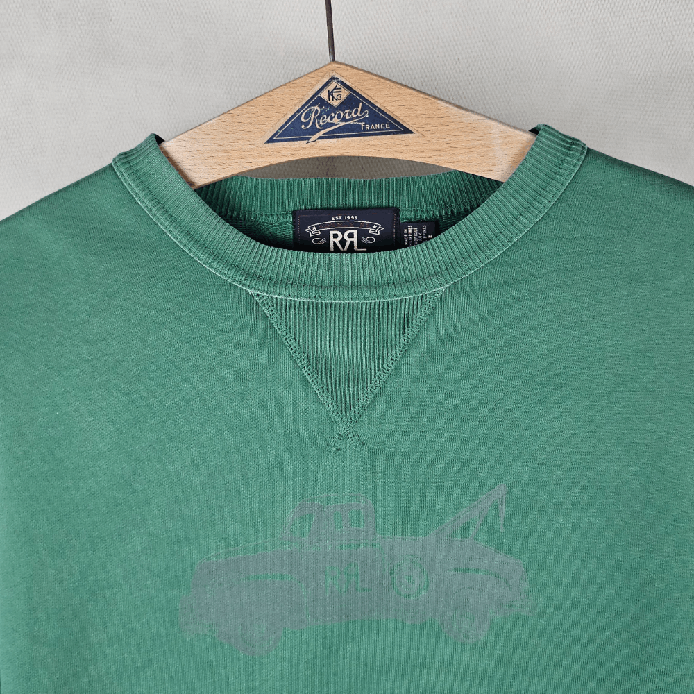Double RL Ghost Tow Truck Vintage Wash Crewneck Sweat – Sz S