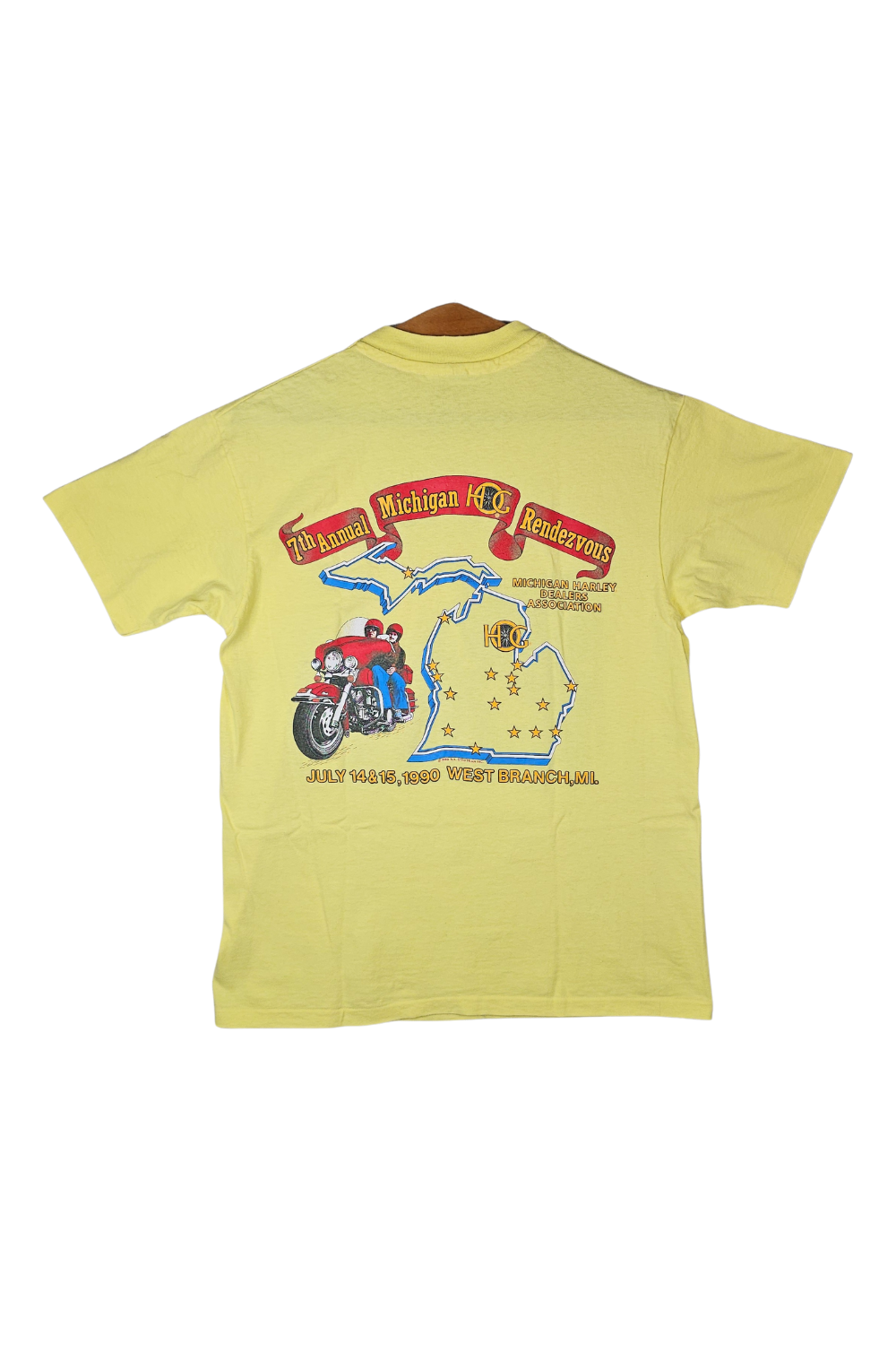1990 Harley-Davidson Rendezvous Tee - Hanes Beefy-T USA