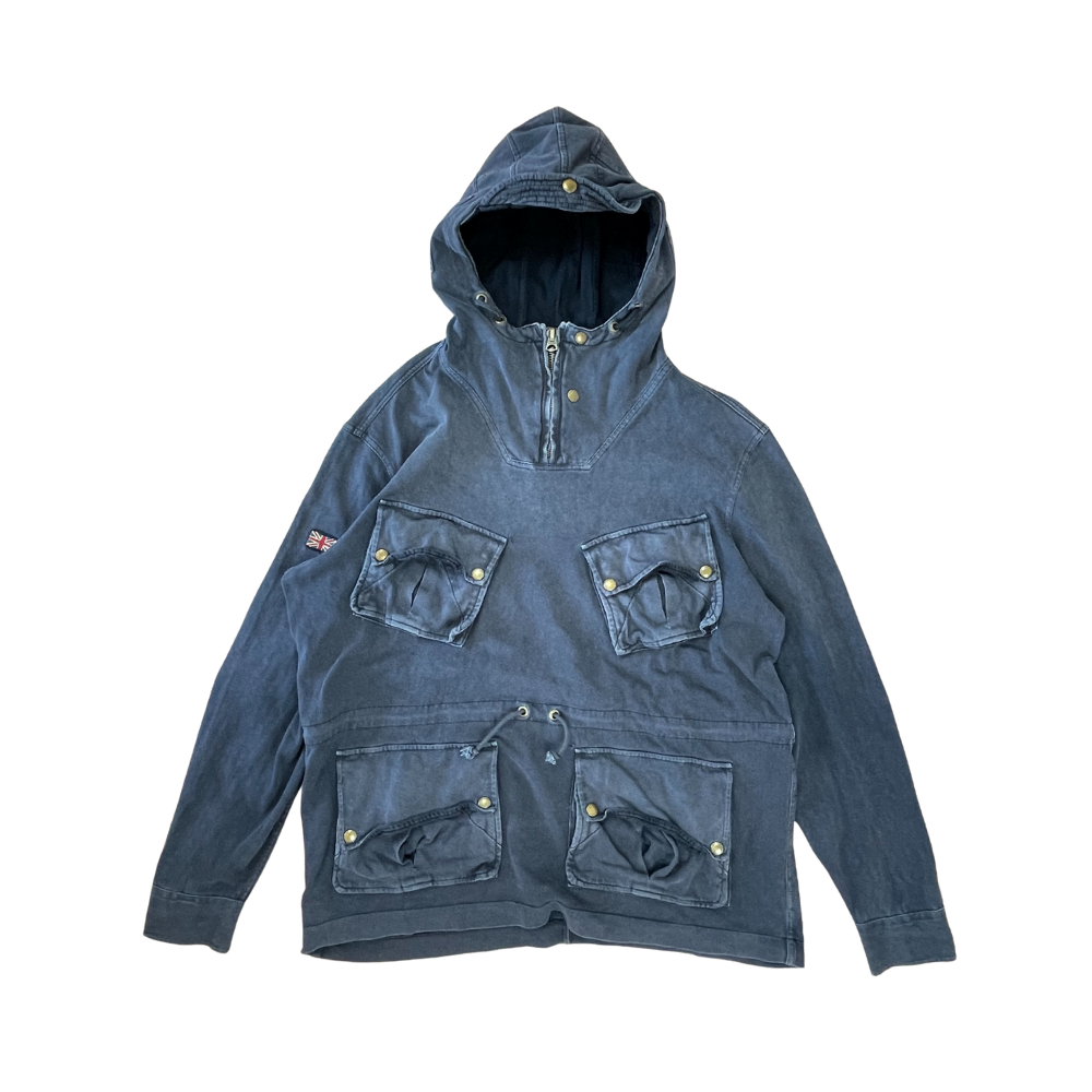 PRL GBR Heavyweight Deck‑Smock Hoodie - Charcoal Fade