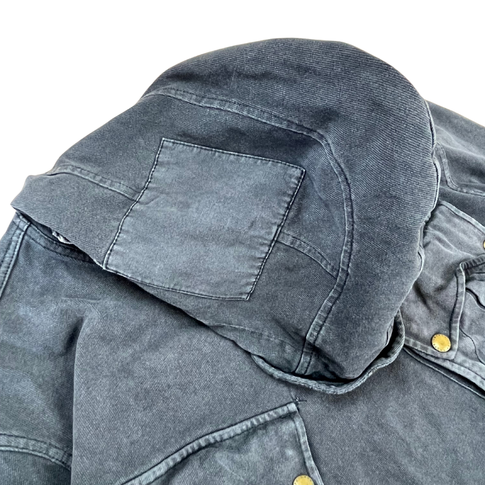 PRL GBR Heavyweight Deck‑Smock Hoodie - Charcoal Fade