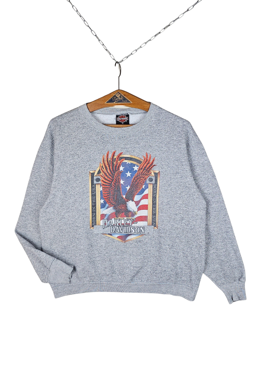 1990 Harley-Davidson x 3D Emblem “Born in the USA” Crewneck