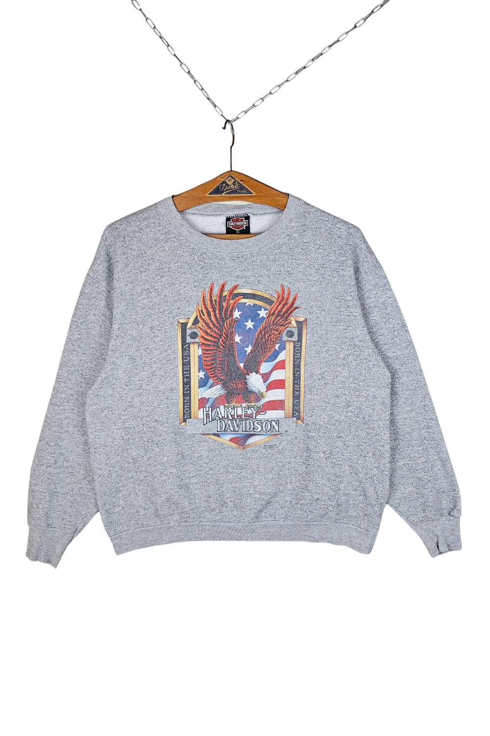 1990 Harley-Davidson x 3D Emblem “Born in the USA” Crewneck