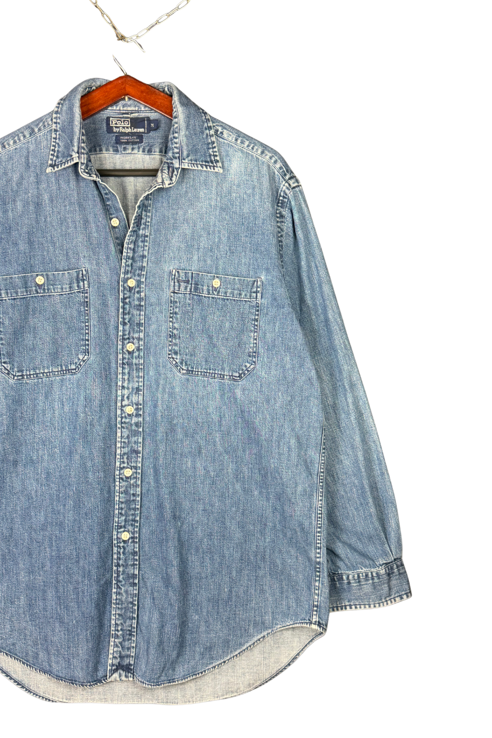 Polo RL Denim Workshirt - washed indigo - aw01 (est) - M