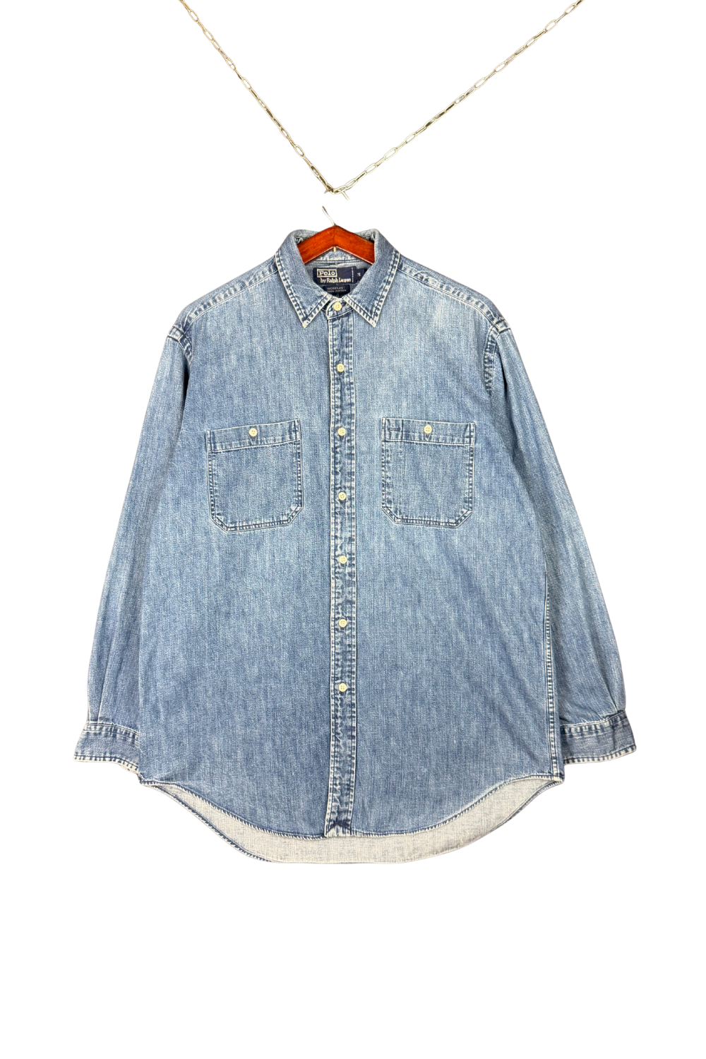 Polo RL Denim Workshirt - washed indigo - aw01 (est) - M