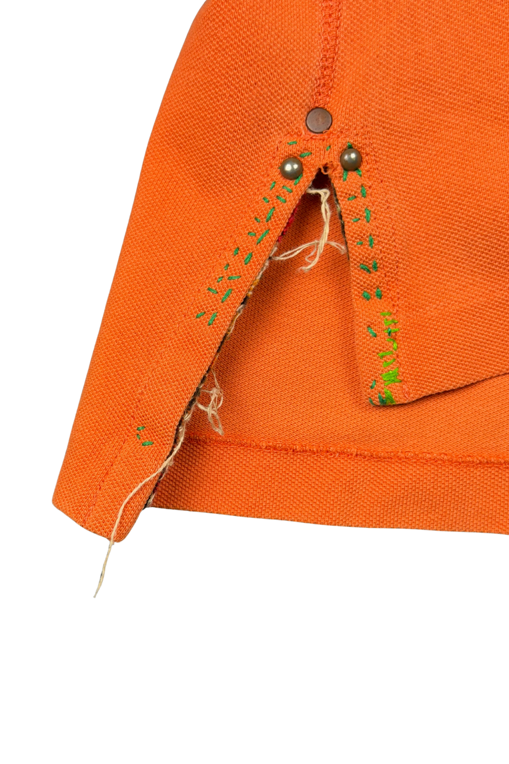 ss12 PRL “Custom Repair / Studded Collar” LS Rugby - L