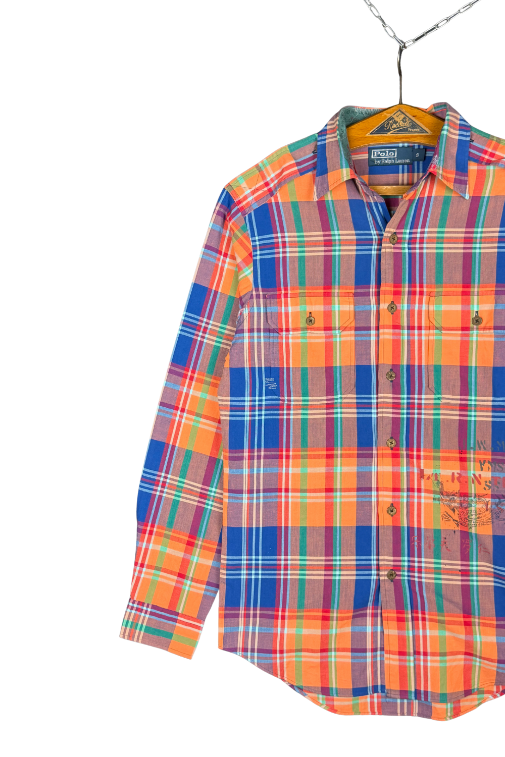 SS11 PRL “Expedition” Madras Graphic Shirt - S (Custom Fit)