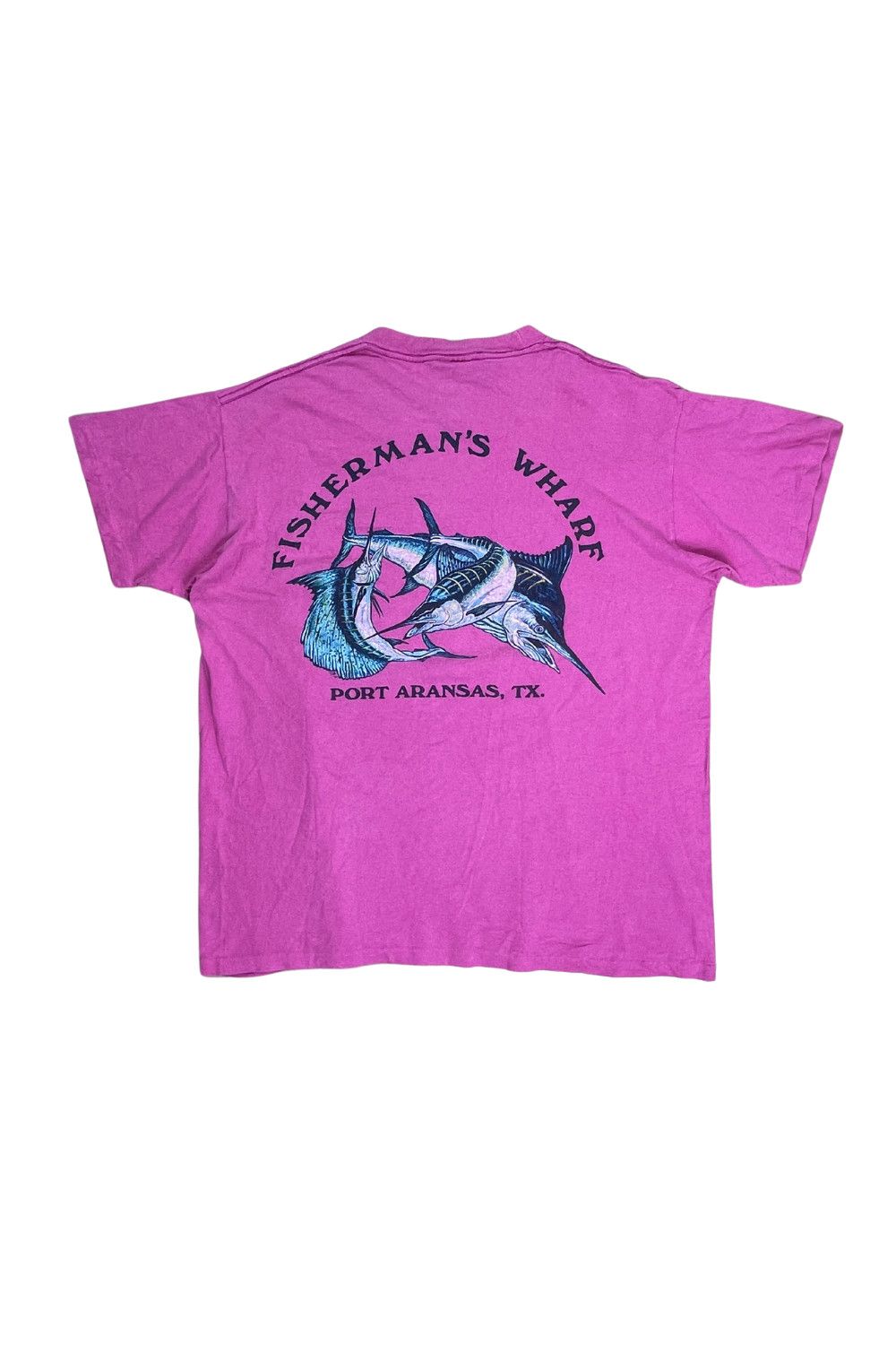 80s USA Made Fisherman’s Wharf Sailfish Tee (Pocket-T, XL)