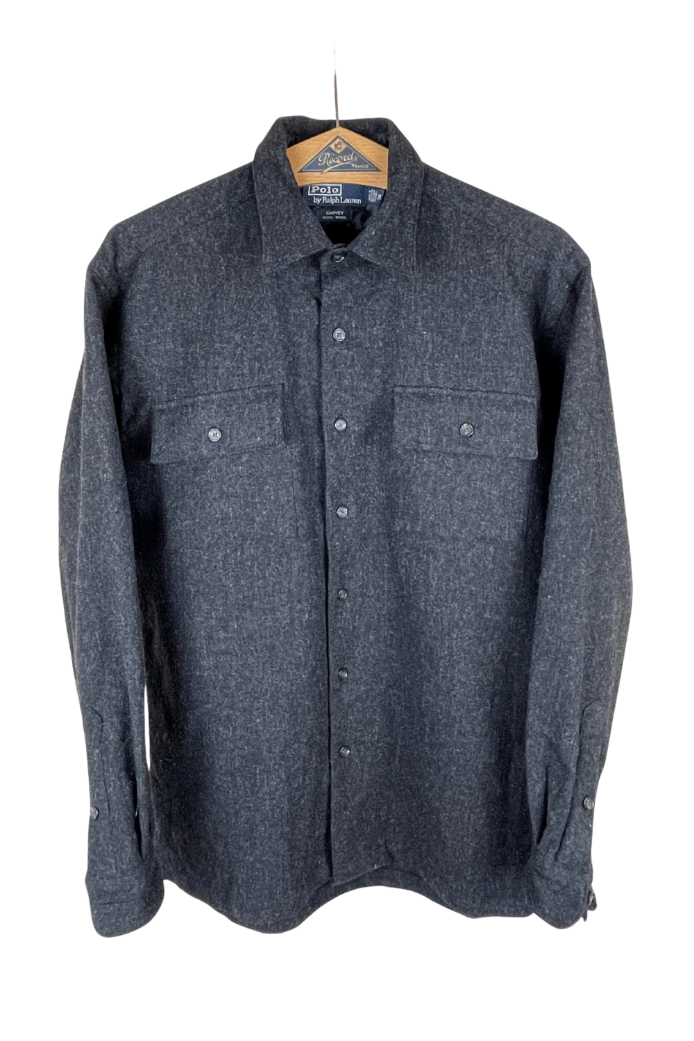 PRL“GARVEY” Wool CPO Overshirt Jacket Charcoal M – Lined