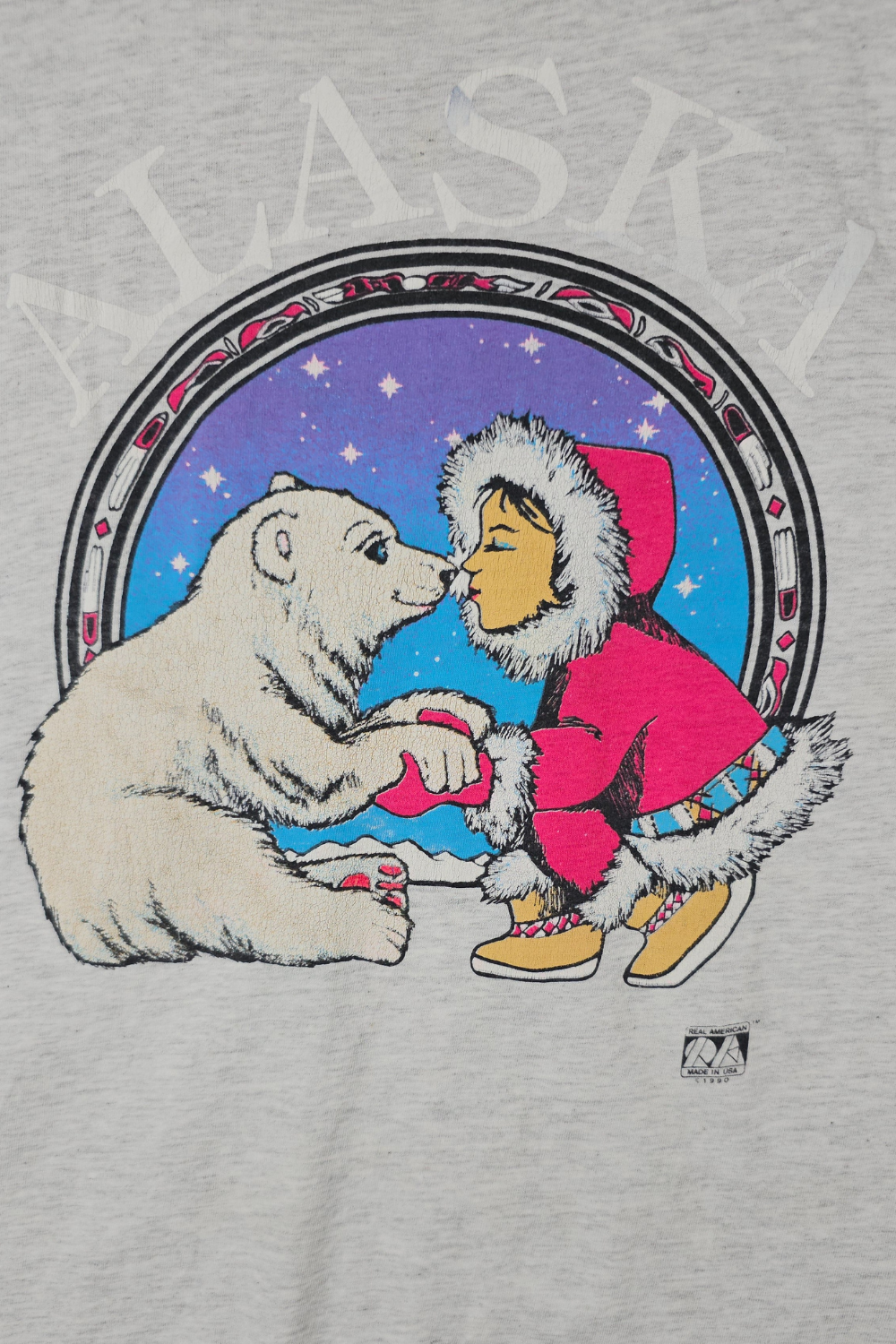 1990 Alaska Polar Bear Tee - Hanes Beefy-T / XL