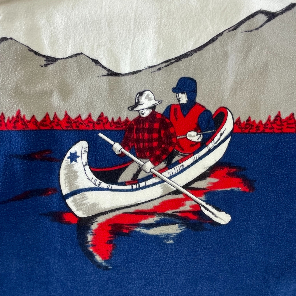90s “Canoe & Ice Fisherman” Shirt - US Made / Japan Cotton