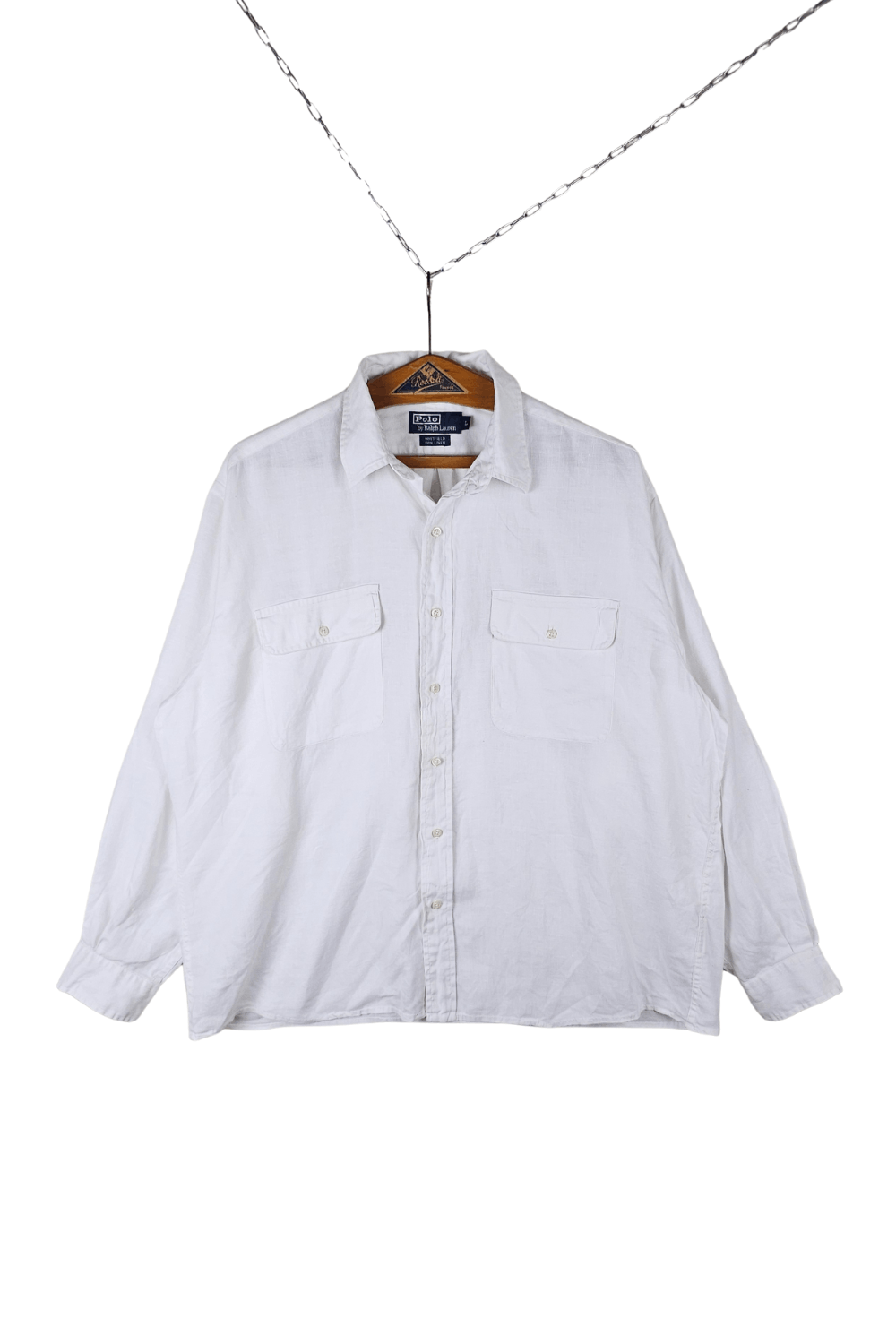 Late-90s PRL “Whitfield” 100% Linen Double-Pocket Shirt - L