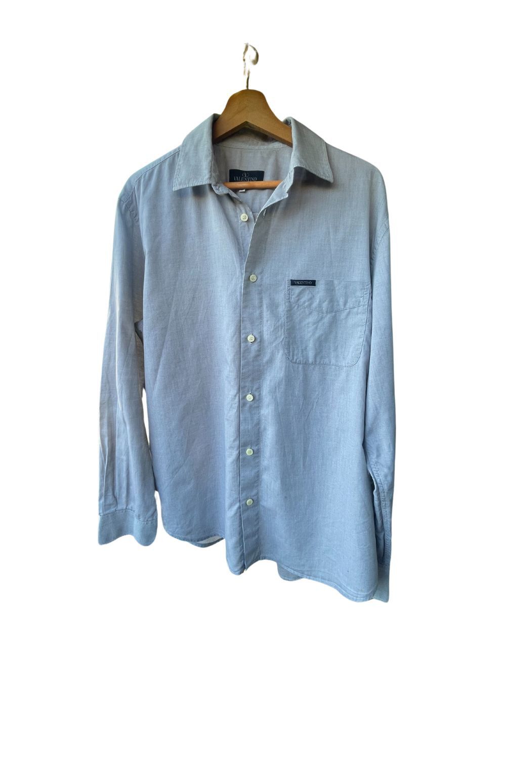 Valentino Vintage Button-up Shirt Light Grey Size L