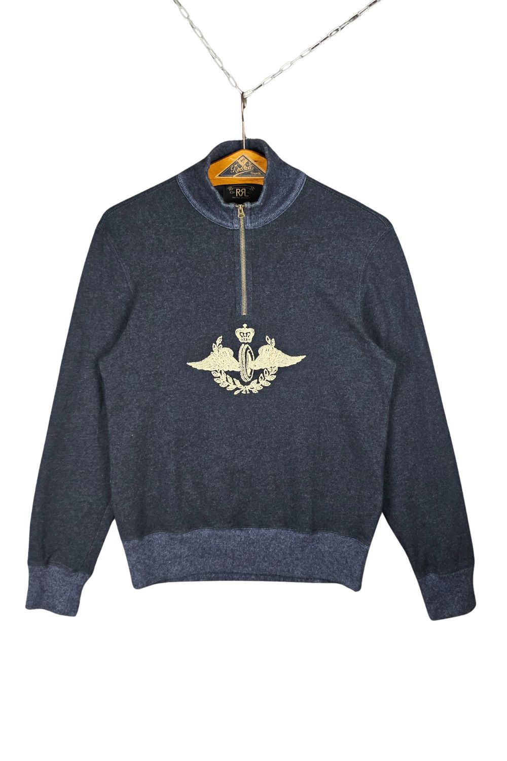 RRL (Double RL) Winged-Wheel Crest Quarter-Zip - S - c. 2008