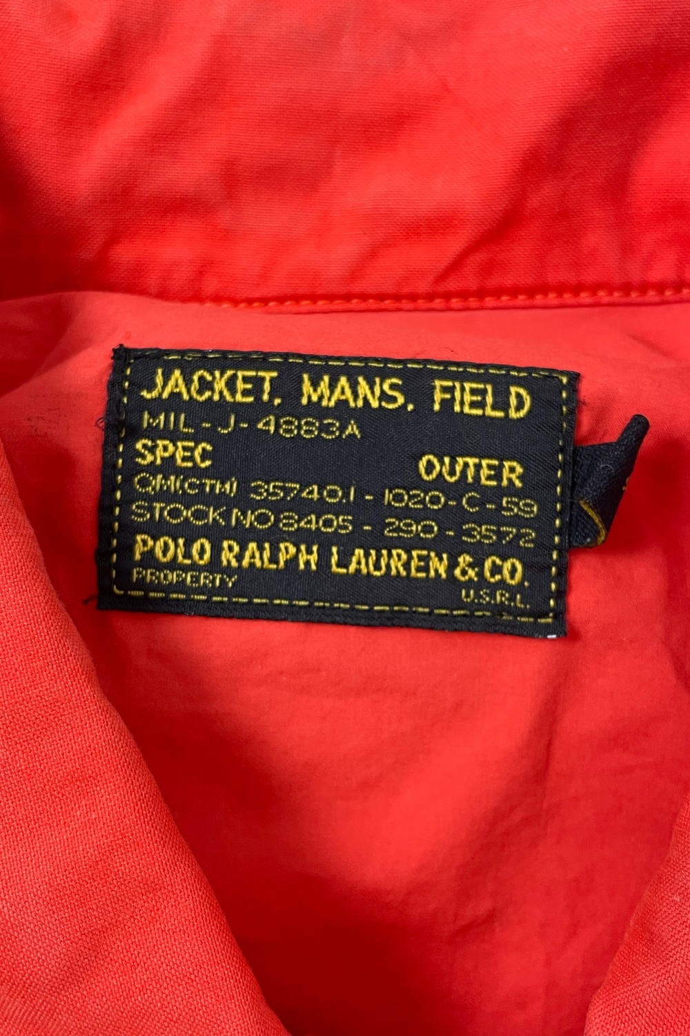 POLO RALPH LAUREN U.S.R.L. FIELD JACKET “SAFETY RED” SZ L