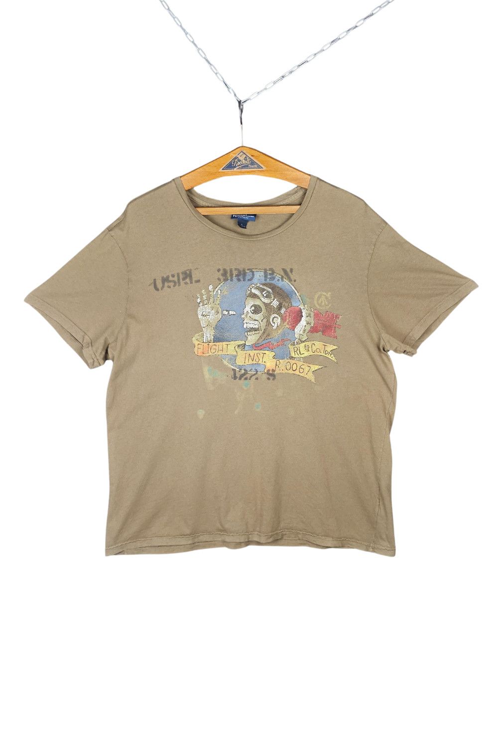 08ss Polo Ralph Lauren RL-67 Flight Instructor Tee - Khaki