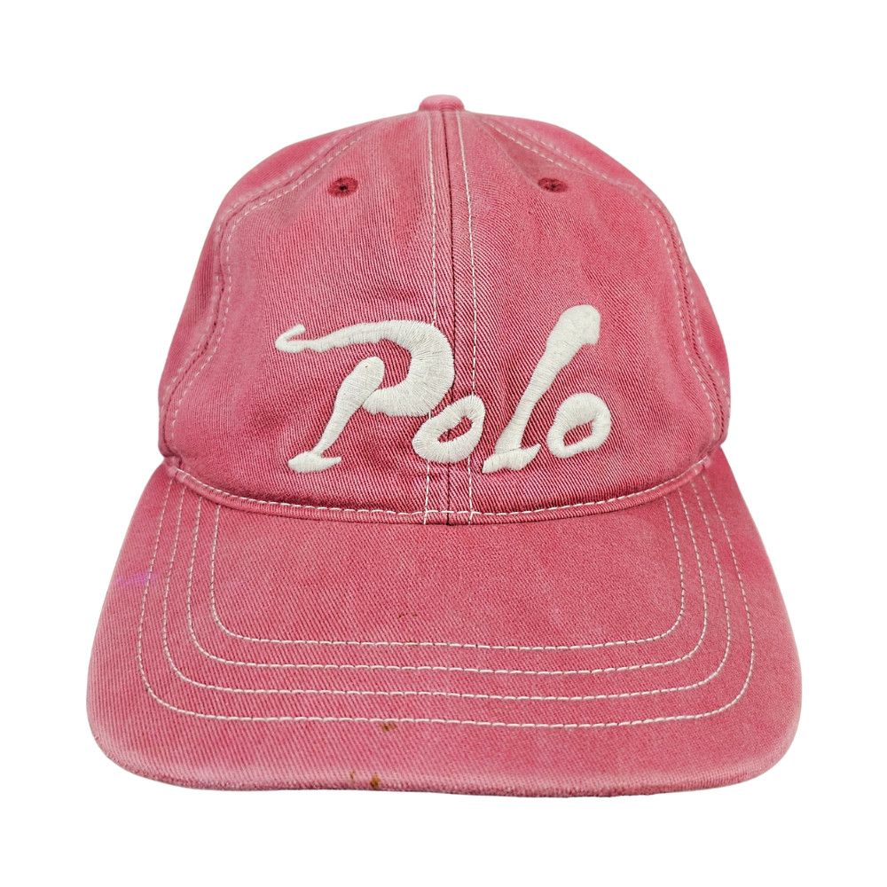 90s Polo RL Chenille-Script Cap – Washed Pink