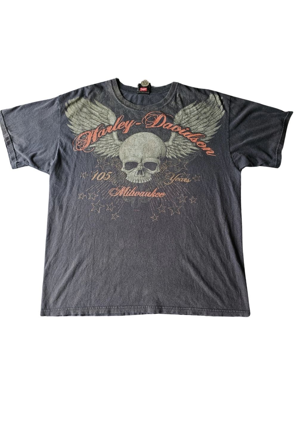 “Harley 105th Anniversary Skull-Wing Tee (2008 XL)”