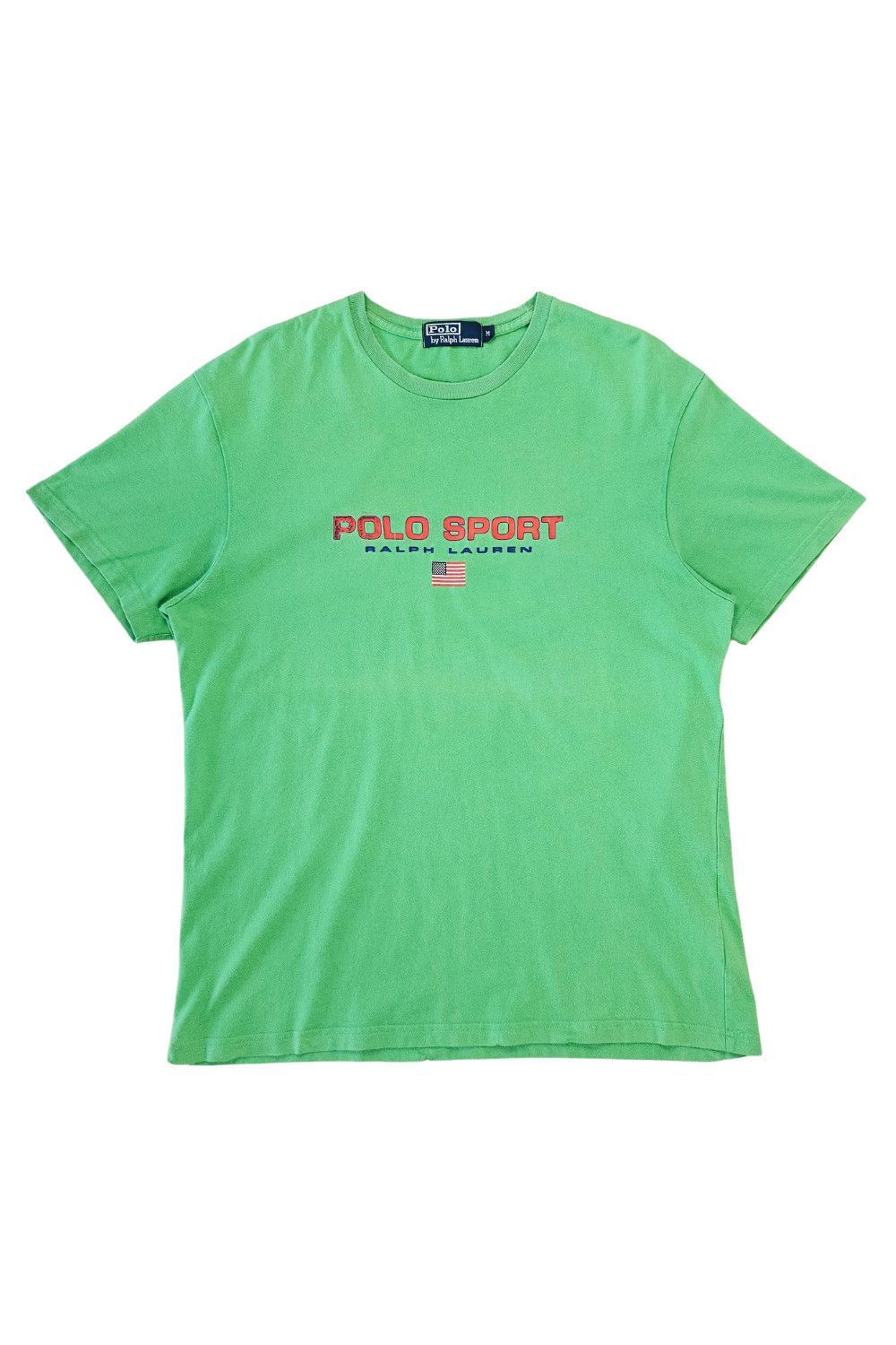 Polo SPORT Vintage Flag Tee – Kelly Green (M, 1990s)