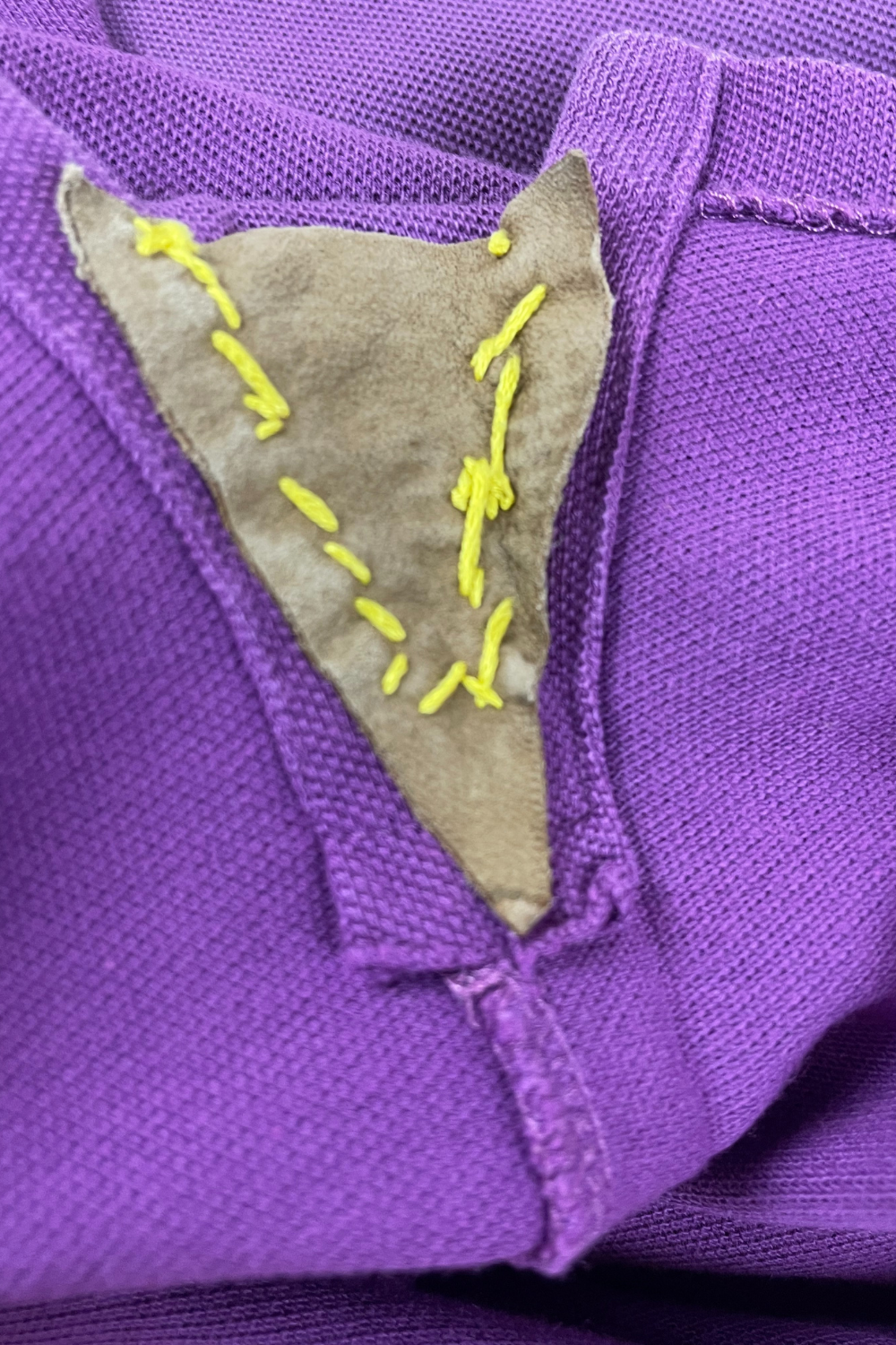 Polo RL Piqué Polo - Hand-Beaded/Sashiko"Boro" Sz L (1 OF 1)