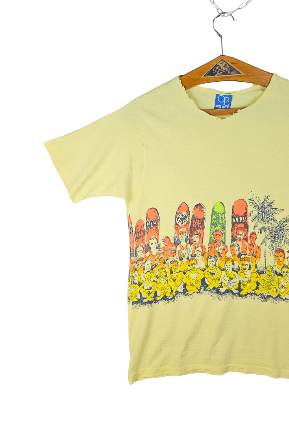 1980s Ocean Pacific Wrap-Around “Surf Lineup” Tee