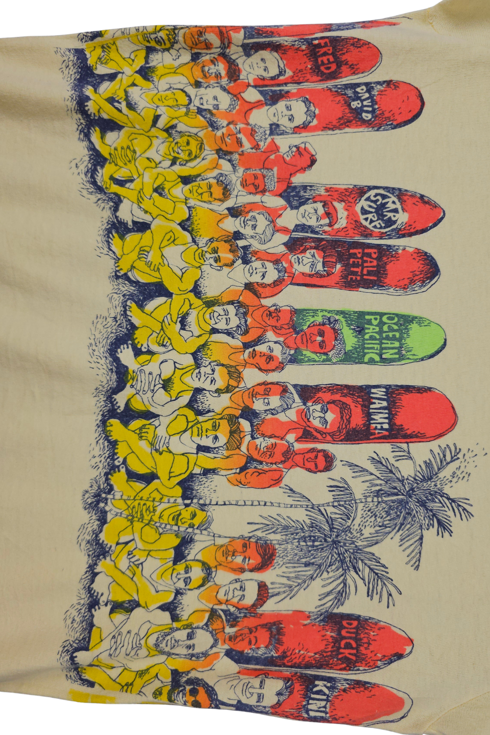 1980s Ocean Pacific Wrap-Around “Surf Lineup” Tee
