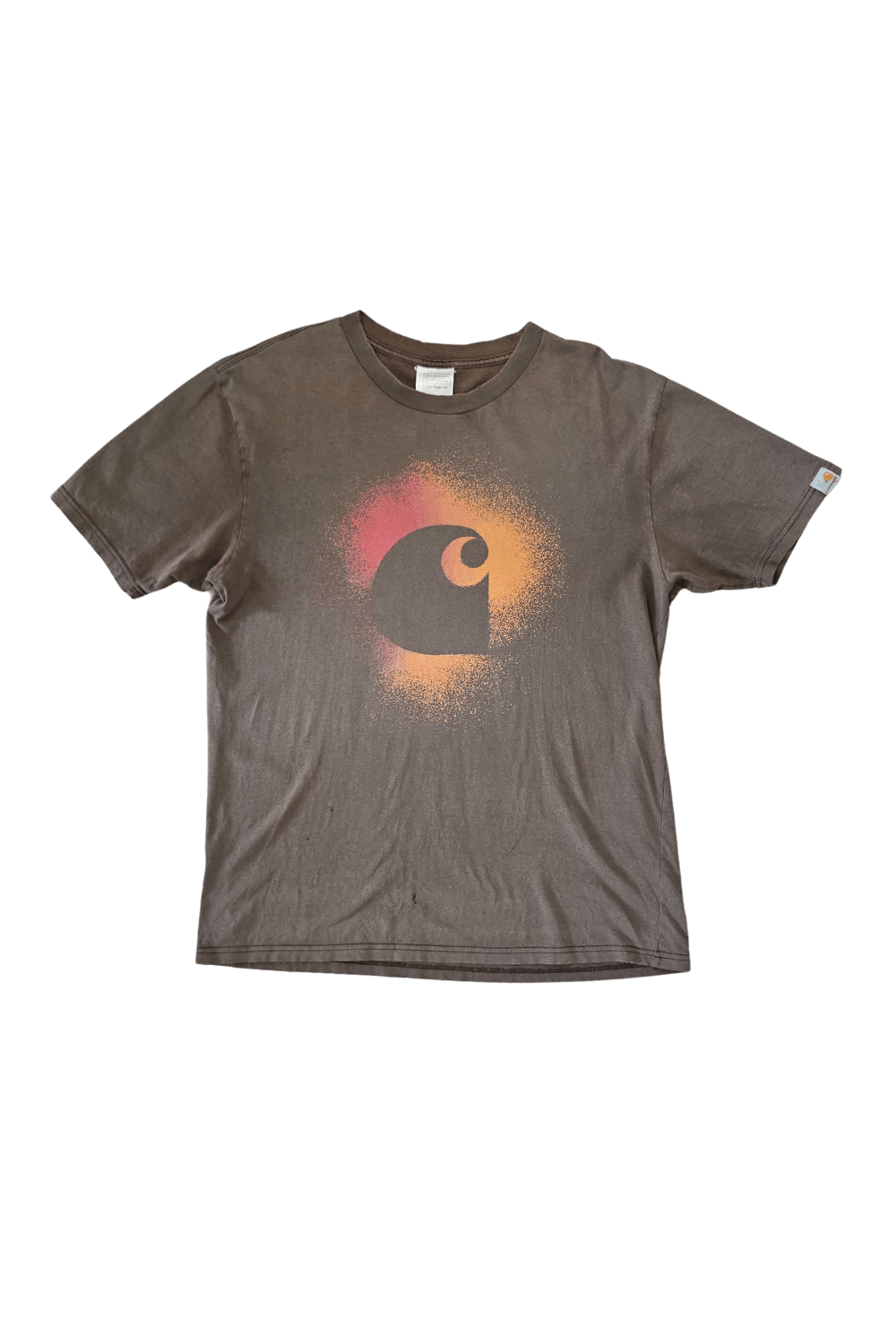 Carhartt “Spray Logo” Tee - Brown (SS22 / EU Exclusive) - M