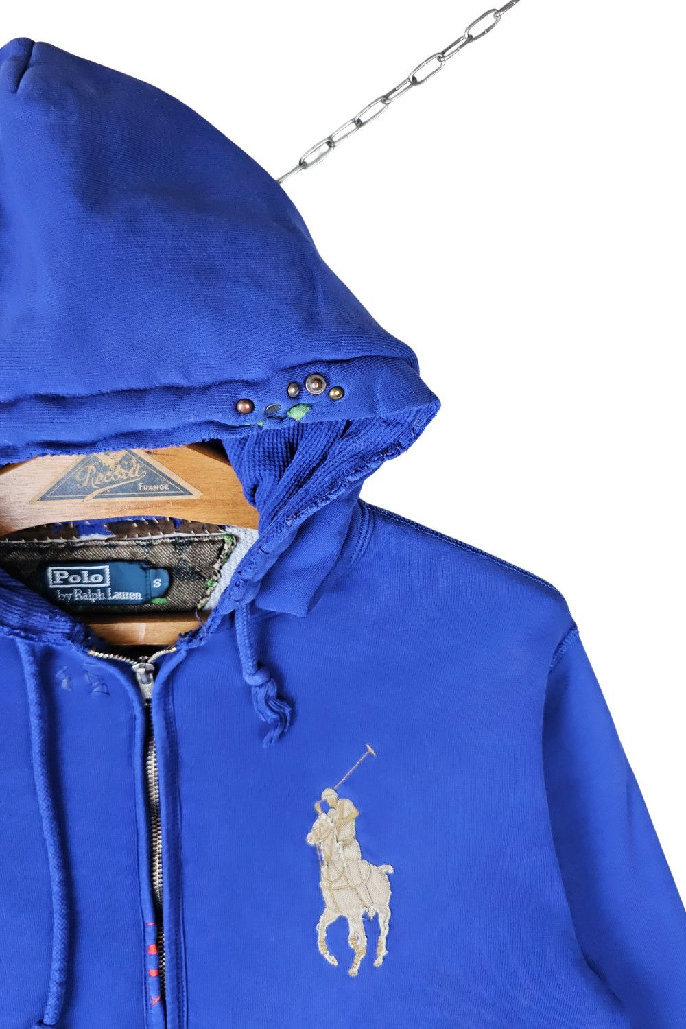 2006 PRL“Big Pony” Thermal-Lined Zip Hoodie - Royal Blue - S
