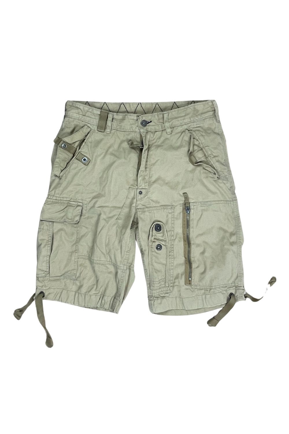Y2K Polo Ralph Lauren Paratrooper Cargo Shorts Khaki 32