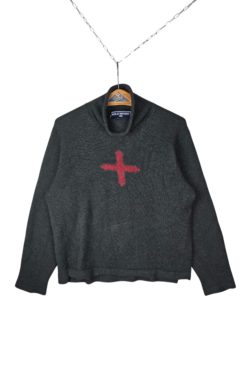 FW96 Polo Sport “Rescue” Lambswool Mock-Neck Knit - HK