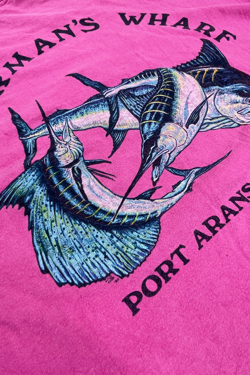 80s USA Made Fisherman’s Wharf Sailfish Tee (Pocket-T, XL)