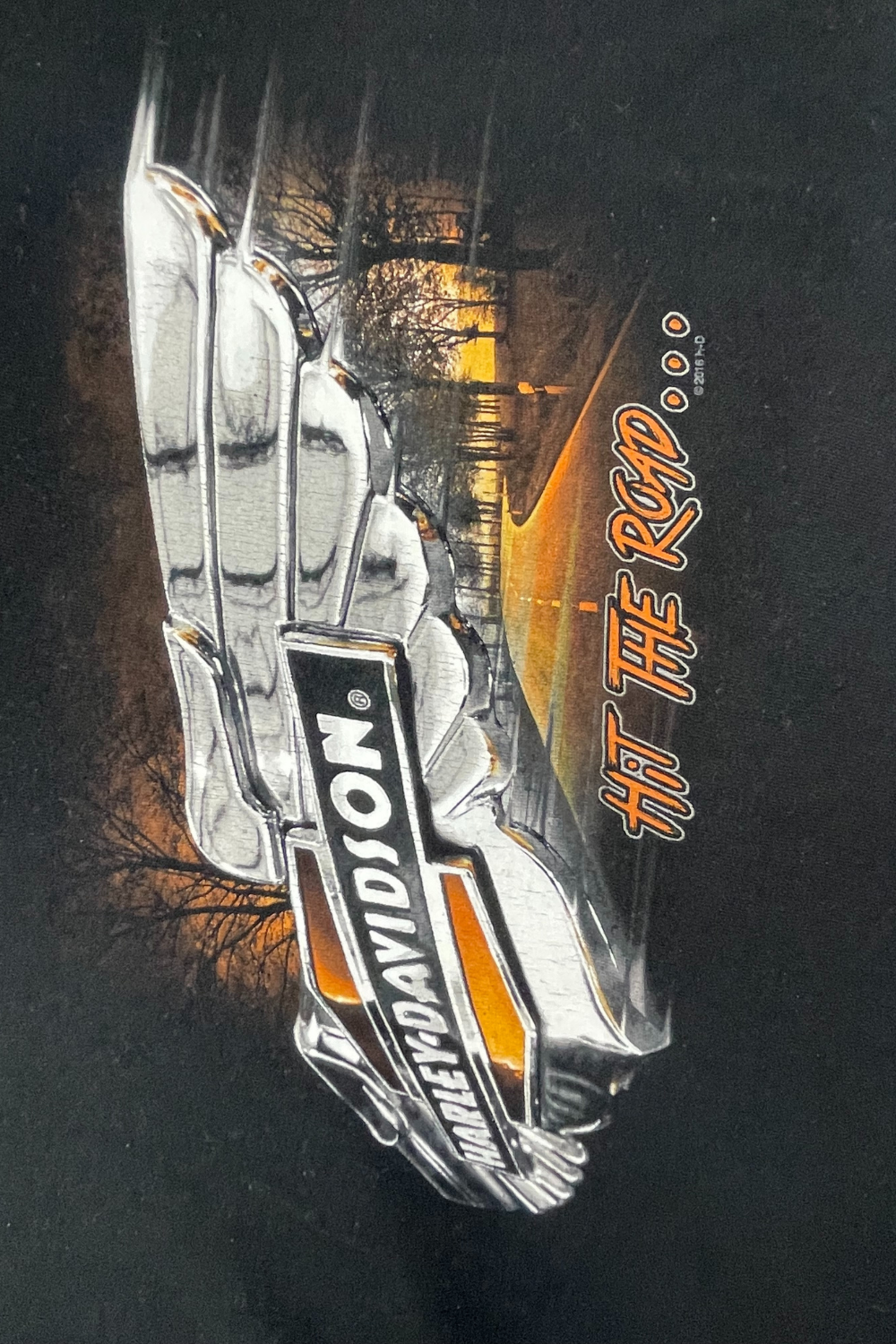 Harley Davidson 2016 “Hit The Road” Edmonton Dealer Tee – Xl